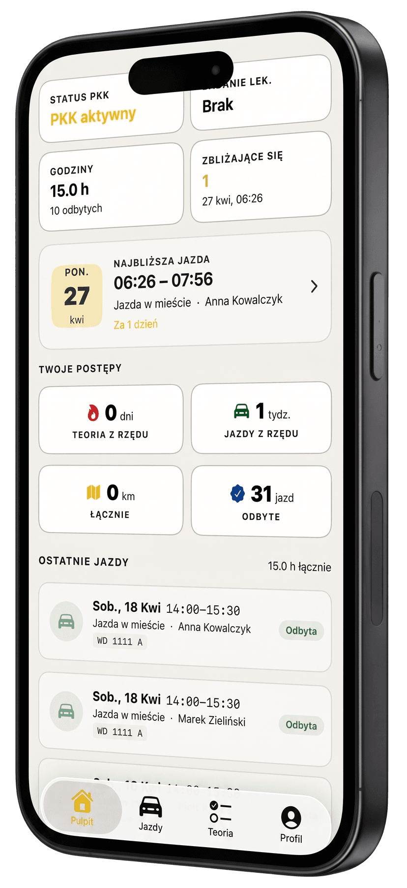 Wordzik — Pulpit kursanta na iPhone
